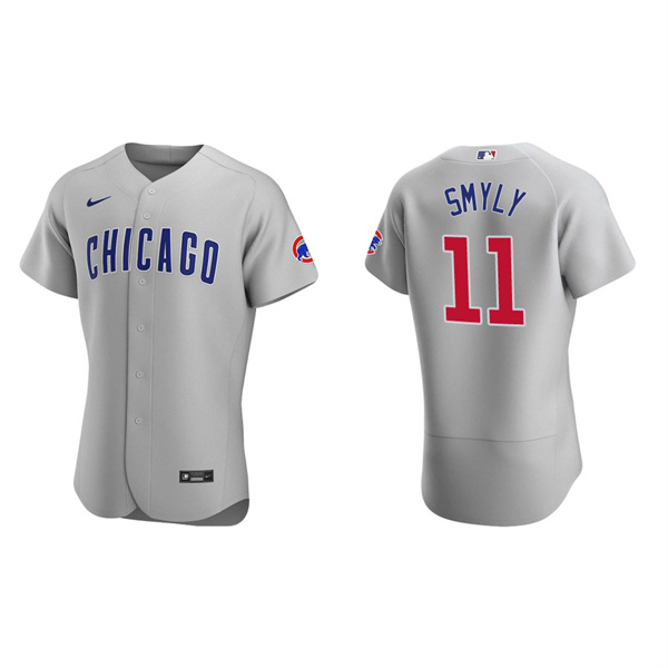 Men's Chicago Cubs Drew Smyly Gray Authentic Road Jersey