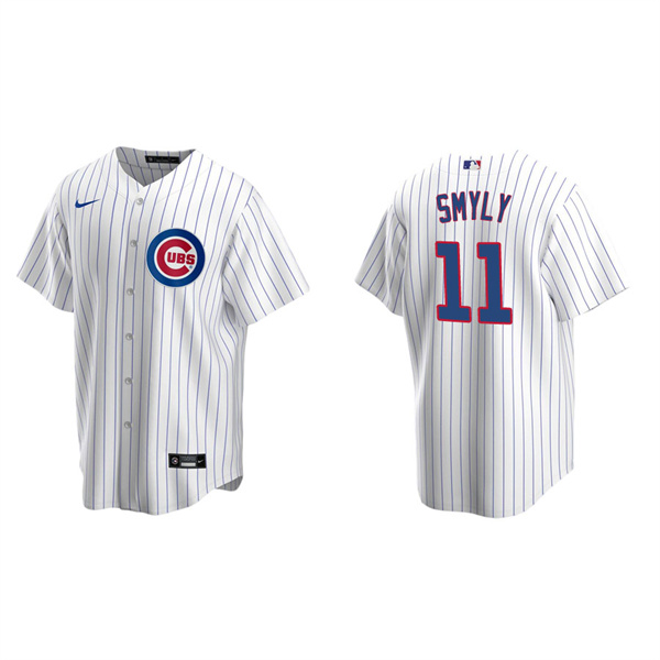 Men's Chicago Cubs Drew Smyly White Replica Home Jersey