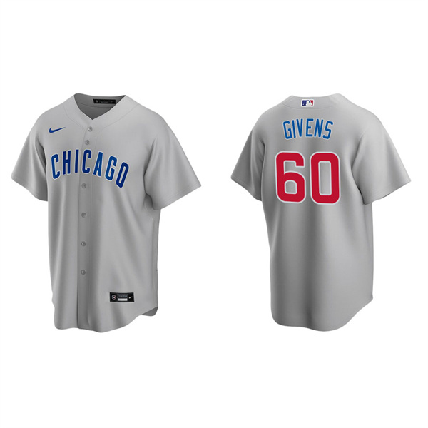 Men's Chicago Cubs Mychal Givens Gray Replica Road Jersey