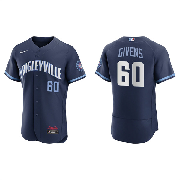 Men's Chicago Cubs Mychal Givens Navy 2021 City Connect Authentic Jersey