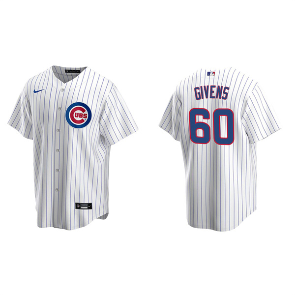 Men's Chicago Cubs Mychal Givens White Replica Home Jersey