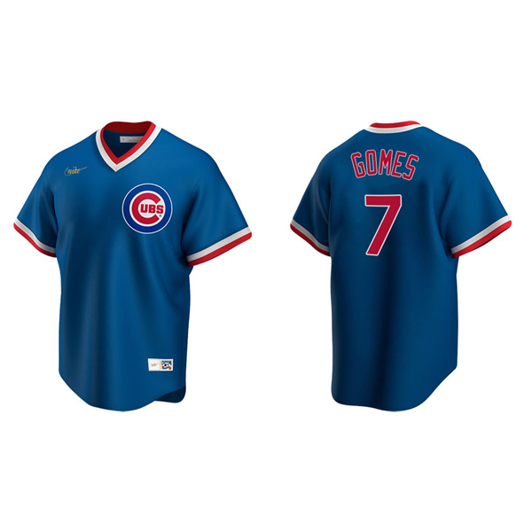 Men's Chicago Cubs Yan Gomes Royal Cooperstown Collection Road Jersey
