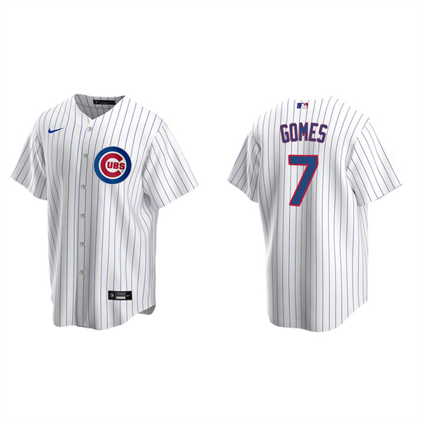 Men's Chicago Cubs Yan Gomes White Replica Home Jersey