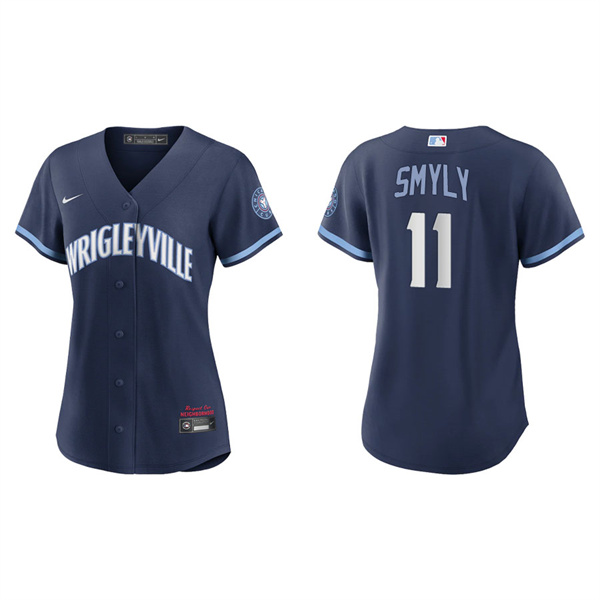 Women's Chicago Cubs Drew Smyly Navy 2021 City Connect Replica Jersey