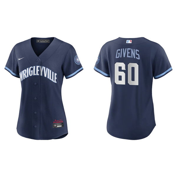Women's Chicago Cubs Mychal Givens Navy 2021 City Connect Replica Jersey