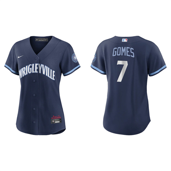 Women's Chicago Cubs Yan Gomes Navy 2021 City Connect Replica Jersey