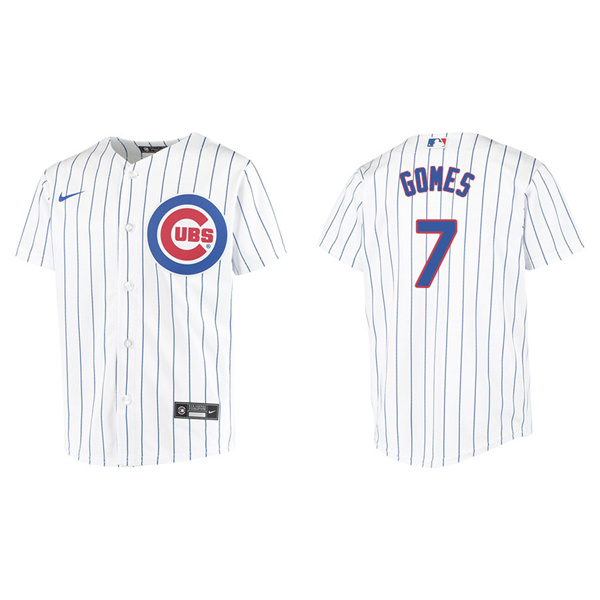 Youth Chicago Cubs Yan Gomes White Replica Home Jersey