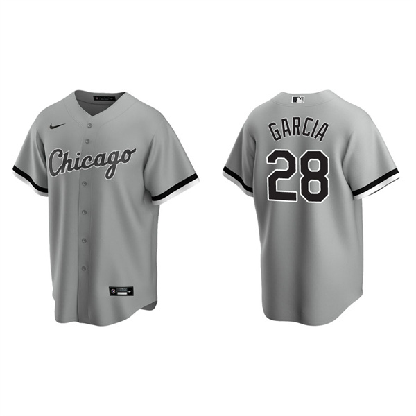 Men's Leury Garcia Chicago White Sox Gray Replica Jersey