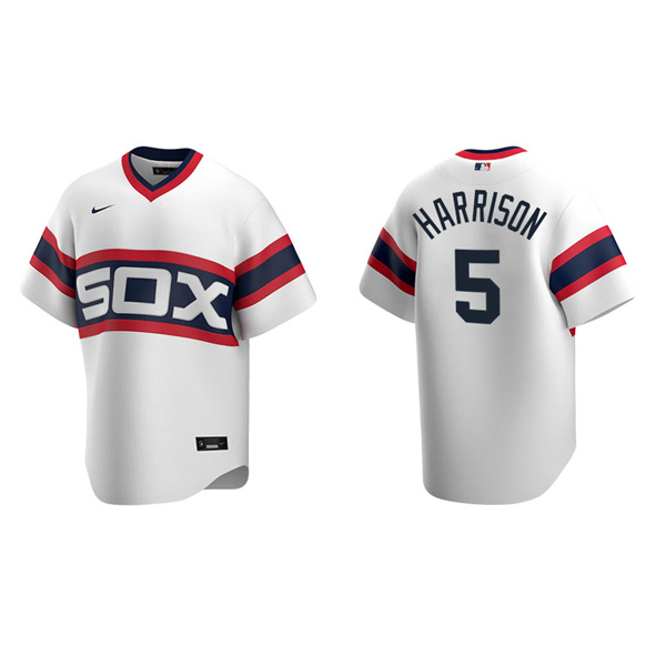 Men's Chicago White Sox Josh Harrison White Cooperstown Collection Home Jersey