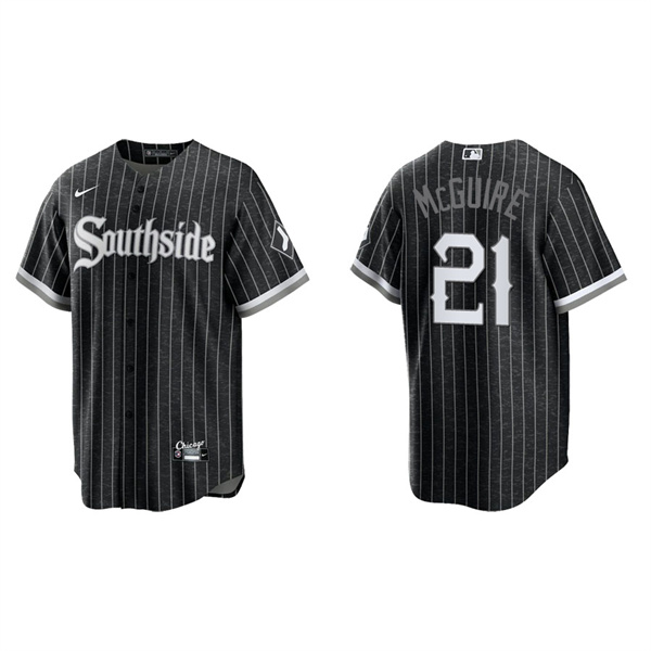Men's Chicago White Sox Reese McGuire Black 2021 City Connect Replica Jersey
