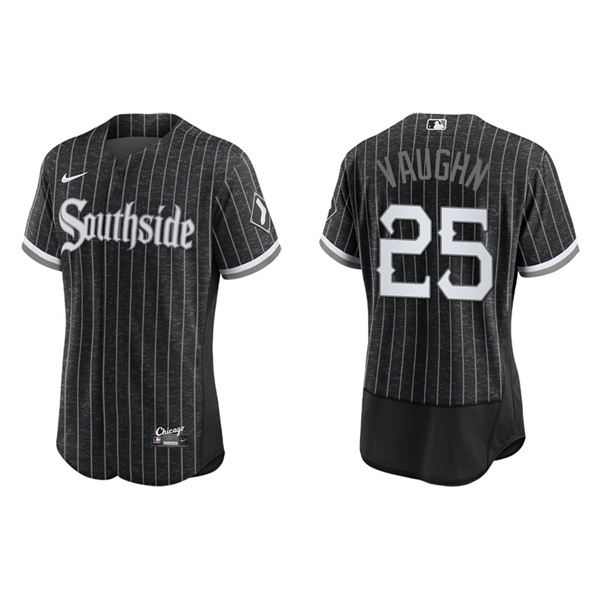 Men's Chicago White Sox Andrew Vaughn Black 2021 City Connect Authentic Jersey