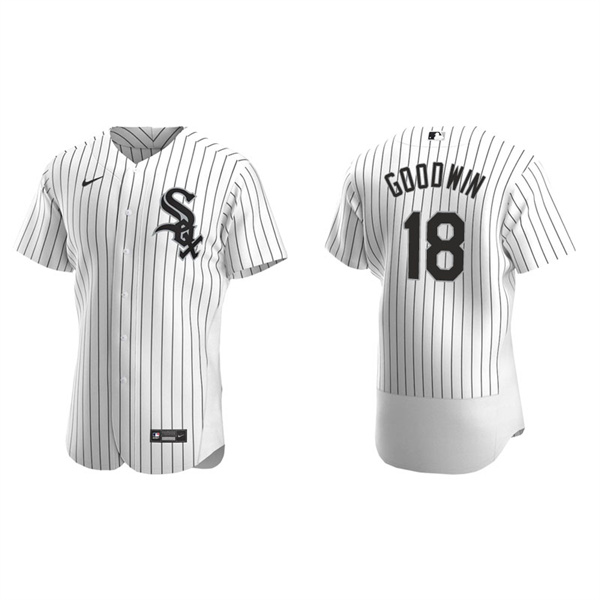 Men's Chicago White Sox Brian Goodwin White Authentic Home Jersey