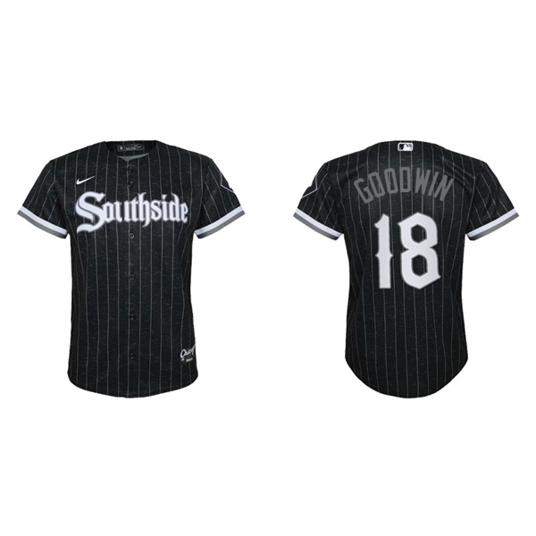 Youth Chicago White Sox Brian Goodwin Black 2021 City Connect Replica Jersey