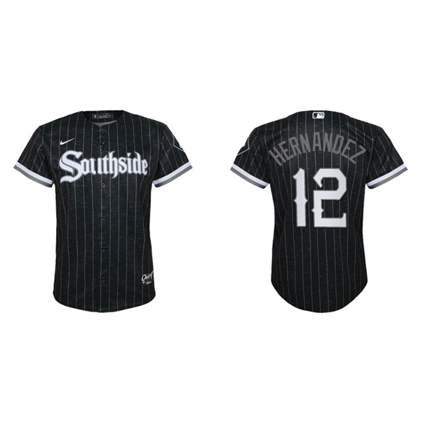 Youth Chicago White Sox Cesar Hernandez Black 2021 City Connect Replica Jersey