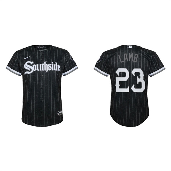 Youth Chicago White Sox Jake Lamb Black 2021 City Connect Replica Jersey