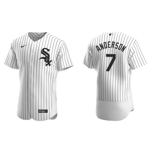 Men's Chicago White Sox Tim Anderson White Authentic Home Jersey