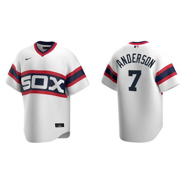 Men's Chicago White Sox Tim Anderson White Cooperstown Collection Home Jersey