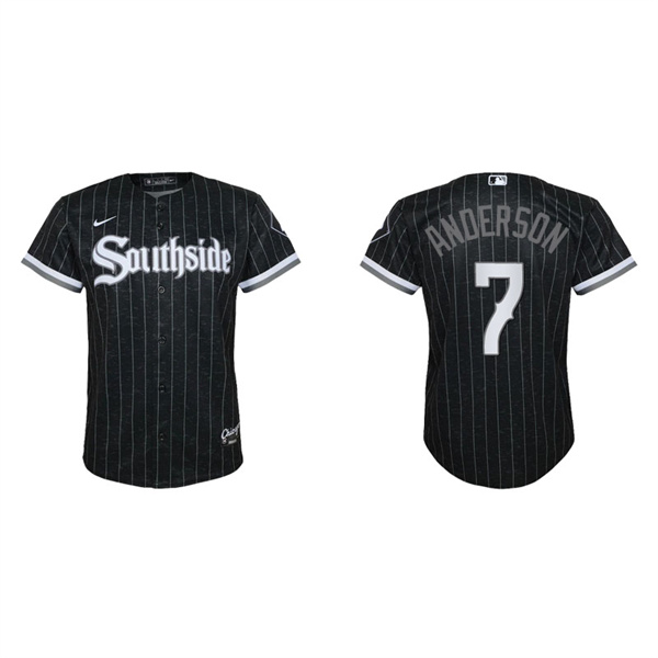 Youth Chicago White Sox Tim Anderson Black 2021 City Connect Replica Jersey