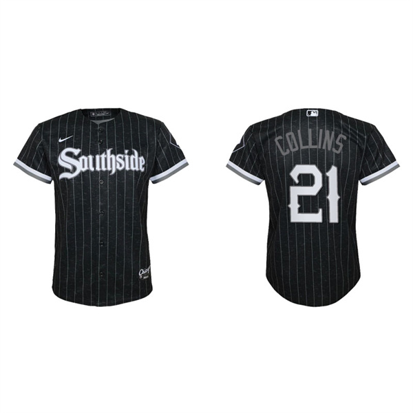 Youth Chicago White Sox Zack Collins Black 2021 City Connect Replica Jersey
