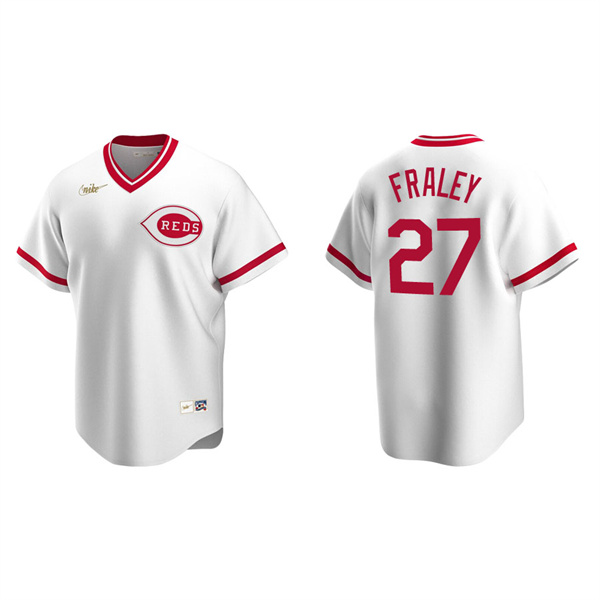 Men's Cincinnati Reds Jake Fraley White Cooperstown Collection Home Jersey