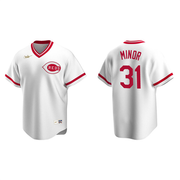 Men's Cincinnati Reds Mike Minor White Cooperstown Collection Home Jersey