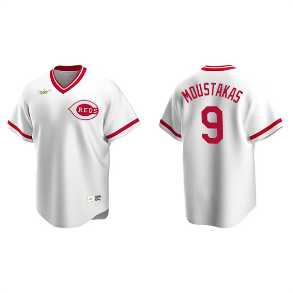 Men's Cincinnati Reds Mike Moustakas White Cooperstown Collection Home Jersey