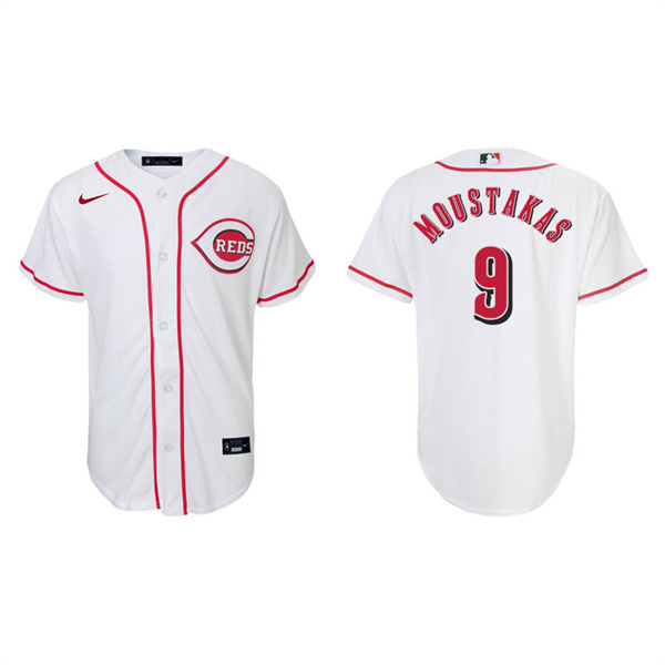 Youth Cincinnati Reds Mike Moustakas White Replica Home Jersey