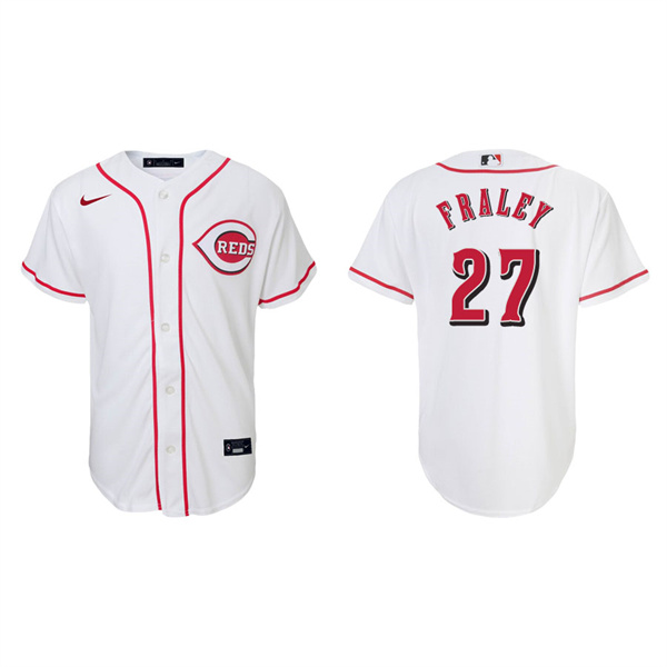 Youth Cincinnati Reds Jake Fraley White Replica Home Jersey