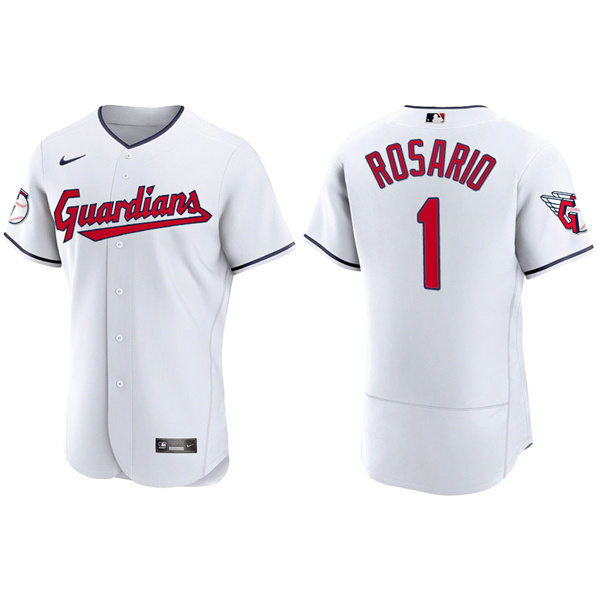 Men's Cleveland Guardians Amed Rosario 2022 Authentic White Jersey