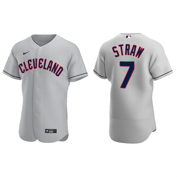 Men's Cleveland Guardians Myles Straw 2022 Authentic Gray Jersey
