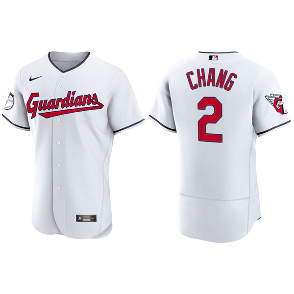 Men's Cleveland Guardians Yu Chang 2022 Authentic White Jersey