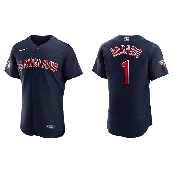Men's Amed Rosario Cleveland Guardians Navy Alternate Authentic Jersey