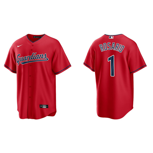 Men's Amed Rosario Cleveland Guardians Red Alternate Replica Jersey