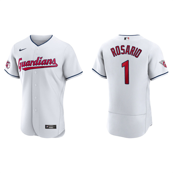 Men's Amed Rosario Cleveland Guardians White Home Authentic Jersey