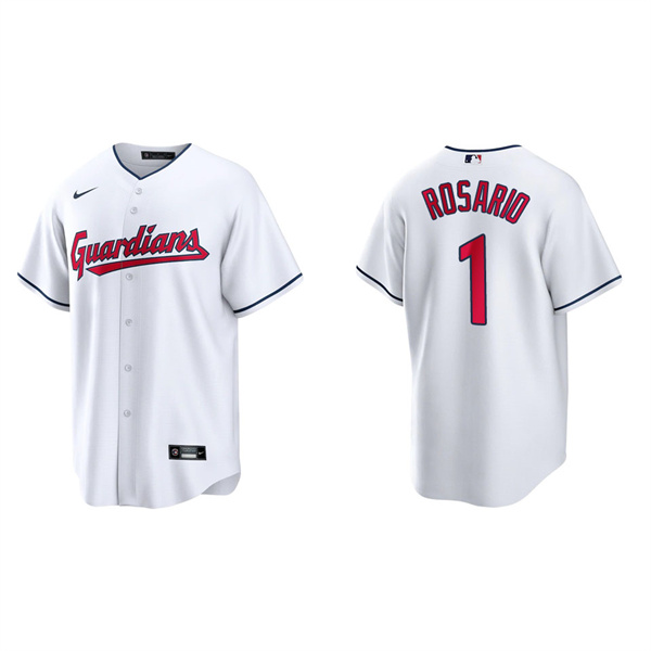 Men's Amed Rosario Cleveland Guardians White Replica Jersey