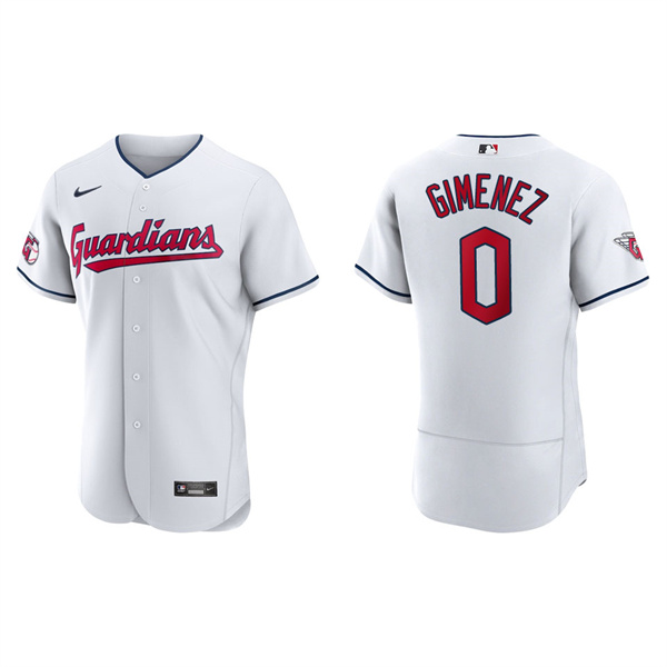 Men's Andres Gimenez Cleveland Guardians White Home Authentic Jersey