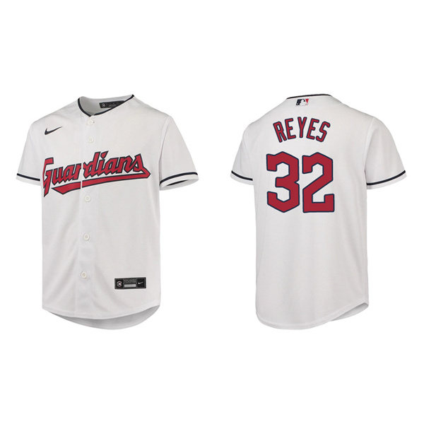 Youth Franmil Reyes Cleveland Guardians White Home Replica Jersey