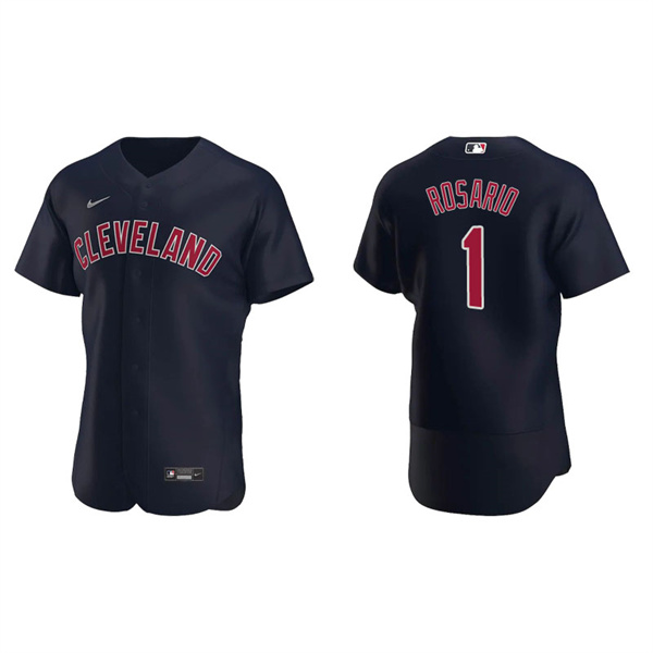 Men's Cleveland Indians Amed Rosario Navy Authentic Alternate Jersey