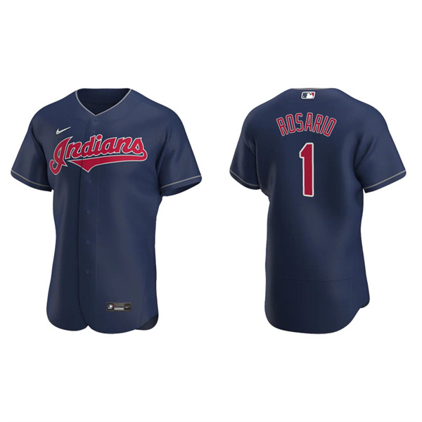 Men's Cleveland Indians Amed Rosario Navy Authentic Jersey