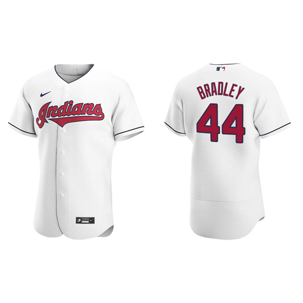 Men's Cleveland Indians Bobby Bradley White Authentic Home Jersey