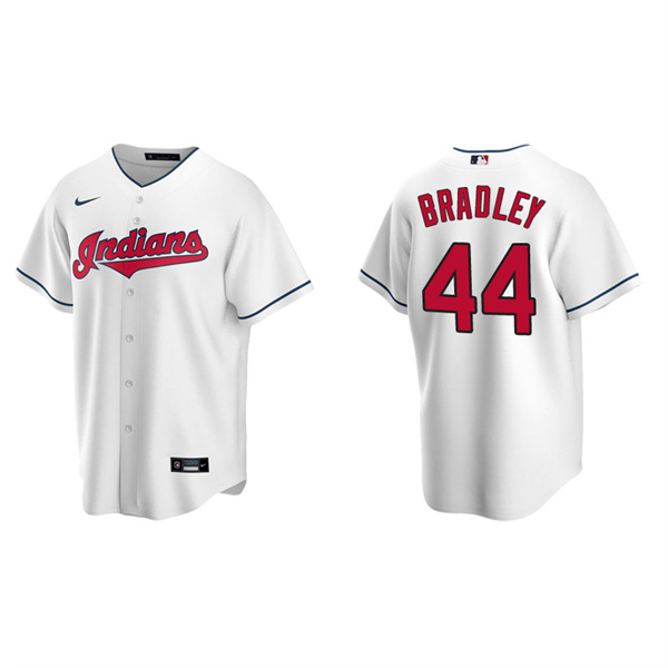 Men's Cleveland Indians Bobby Bradley White Replica Home Jersey