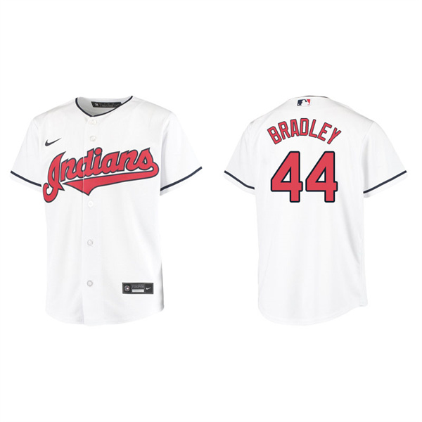 Youth Cleveland Indians Bobby Bradley White Replica Home Jersey