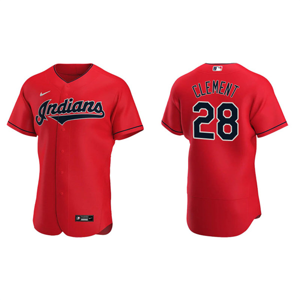 Men's Cleveland Indians Ernie Clement Red Authentic Alternate Jersey