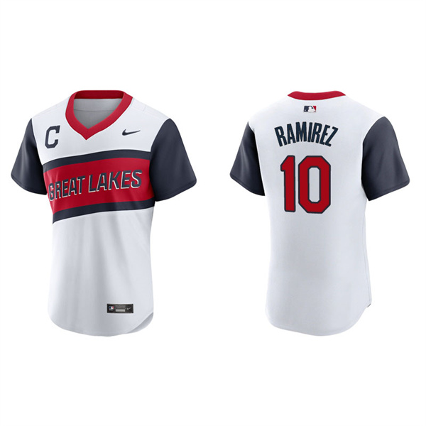 Men's Cleveland Indians Harold Ramirez White 2021 Little League Classic Authentic Jersey