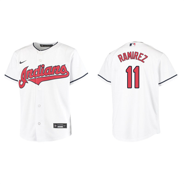 Youth Cleveland Indians Jose Ramirez White Replica Home Jersey