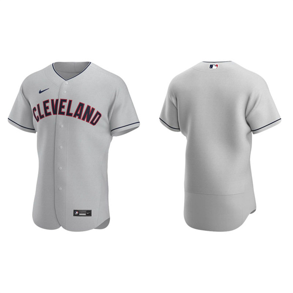 Men's Cleveland Indians Gray Authentic Road Jersey