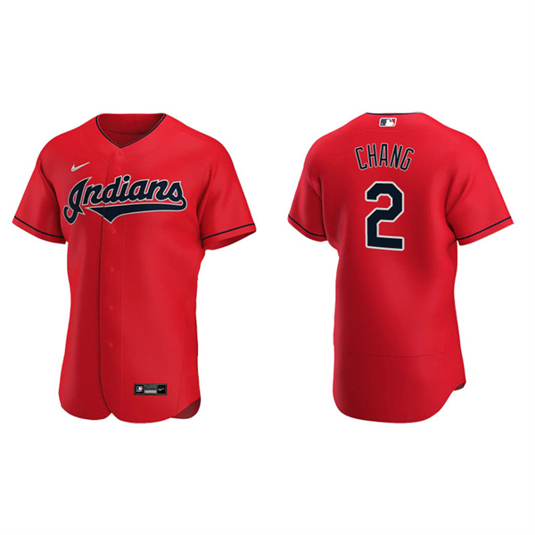 Men's Cleveland Indians Yu Chang Red Authentic Alternate Jersey