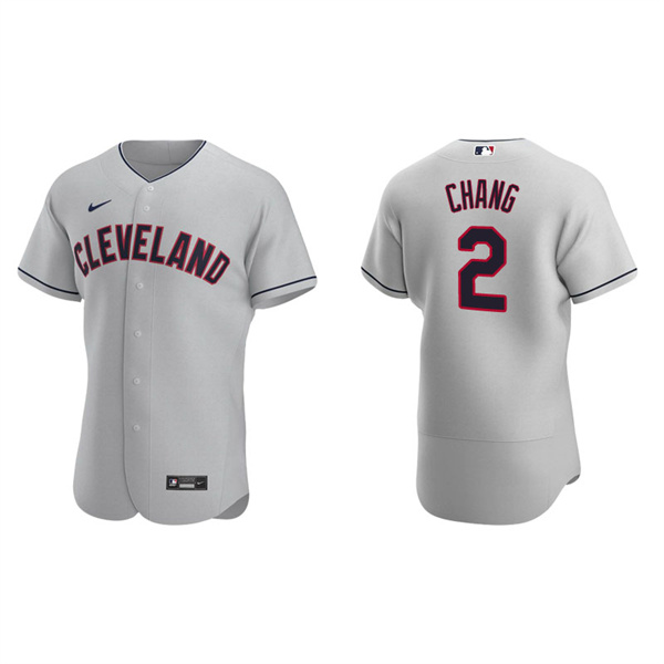 Men's Cleveland Indians Yu Chang Gray Authentic Road Jersey