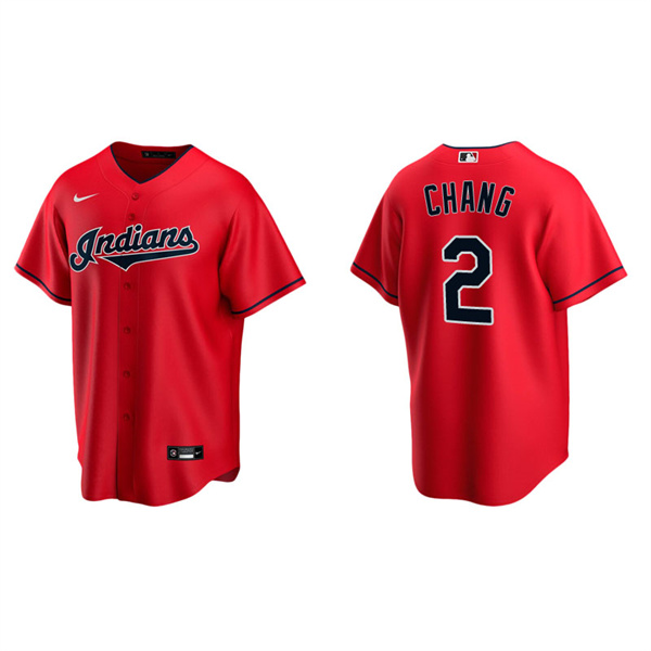 Men's Cleveland Indians Yu Chang Red Replica Alternate Jersey
