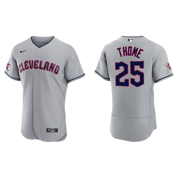 Men's Jim Thome Cleveland Guardians Gray Road Authentic Jersey
